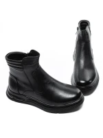 Ghete Barbati din piele naturala Z184550-1 BLACK | ADVANCER