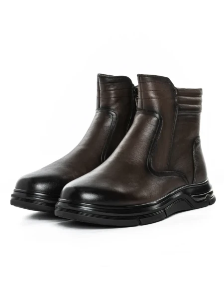 Ghete Barbati din piele naturala Z184550-1 COFFEE | ADVANCER