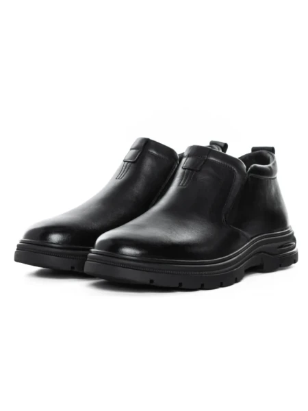Ghete Barbati din piele naturala WM25517 BLACK | ADVANCER