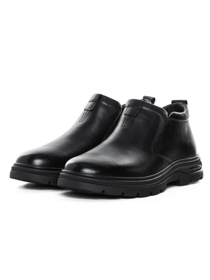 Ghete Barbati din piele naturala WM25517 BLACK | ADVANCER