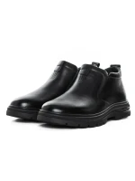 Ghete Barbati din piele naturala WM25517 BLACK | ADVANCER