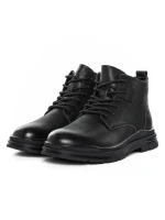 Ghete Barbati din piele naturala 806002X BLACK | ADVANCER