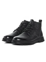 Ghete Barbati din piele naturala 806005 BLACK | ADVANCER