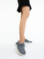Pantofi casual dama negri din material textil Maziva