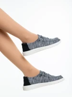 Pantofi casual dama negri din material textil Maziva