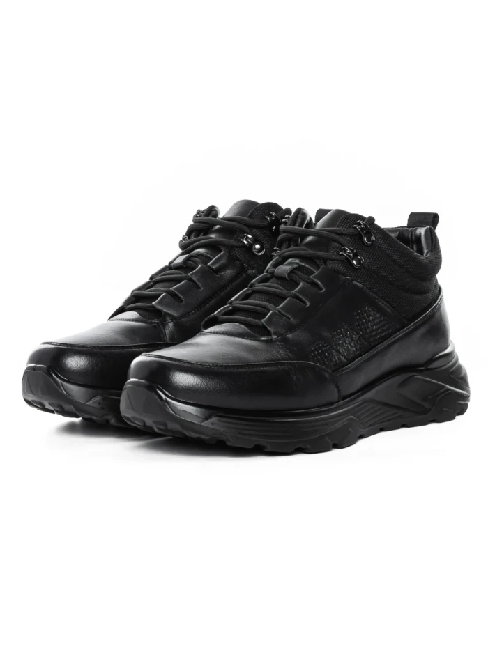 Ghete Barbati din piele naturala M35610 BLACK | ADVANCER