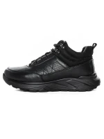 Ghete Barbati din piele naturala M35610 BLACK | ADVANCER