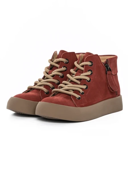 Ghete Dama din piele naturala 639-88 RED | ADVANCER