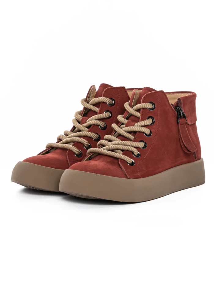 Ghete Dama din piele naturala 639-88 RED | ADVANCER