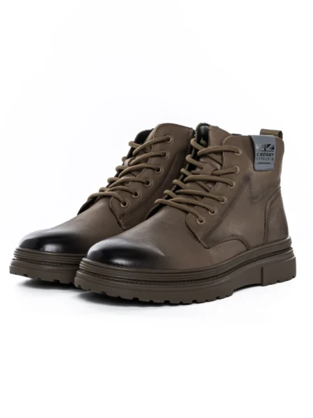 Ghete Barbati din piele naturala WM8906 GREY | ADVANCER