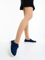 Pantofi casual dama albastri din material textil Mirada