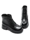 Ghete Dama din piele naturala 5008 BLACK | ADVANCER