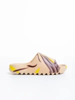 Papuci dama khaki din material sintetic Promise