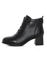 Ghete Dama din piele naturala 8853 BLACK | ADVANCER