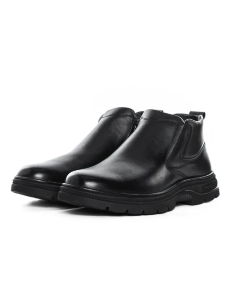 Ghete Barbati din piele naturala 8157R BLACK | ADVANCER