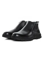 Ghete Barbati din piele naturala 8157R-D BLACK | ADVANCER