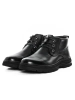 Ghete Barbati din piele naturala 8156R-D BLACK | ADVANCER