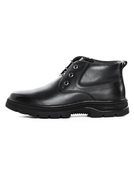 Ghete Barbati din piele naturala 8156R-D BLACK | ADVANCER