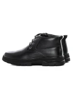 Ghete Barbati din piele naturala 8156R-D BLACK | ADVANCER