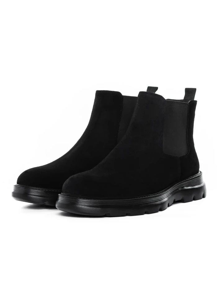 Ghete Barbati din piele naturala Z190330 Negru | Advancer » meishop.life