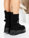 Ghete Dama cu Platforma 5W83 BLACK | MEI