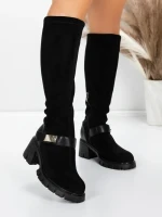 Cizme Dama cu Toc 57WL7 BLACK | MEI