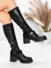 Cizme Dama cu Toc 57WL7 BLACK | MEI