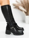 Cizme Dama cu Toc 57WL7 BLACK | MEI