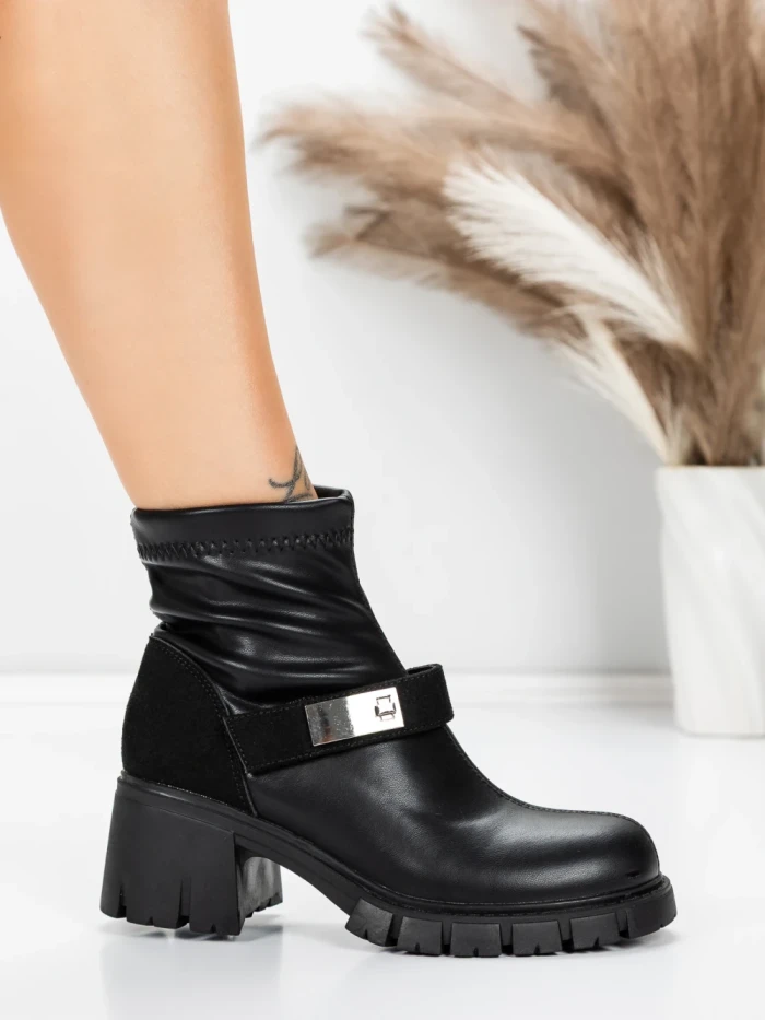 Ghete Dama cu Platforma 57WL8 BLACK | MEI