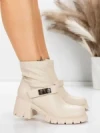 Ghete Dama cu Platforma 57WL8 BEIGE | MEI