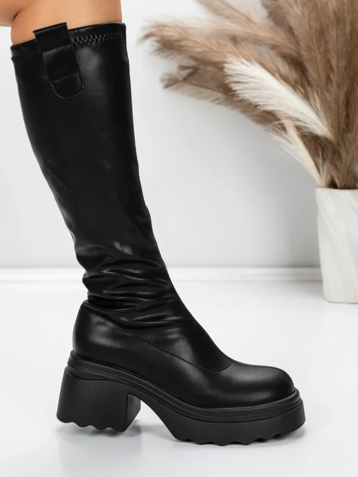 Cizme Dama cu Toc 57WL9 BLACK | MEI
