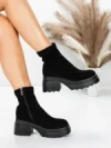 Ghete Dama cu Platforma 57WL10 BLACK | MEI