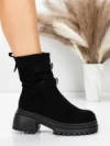 Ghete Dama cu Platforma 5W80 BLACK | MEI