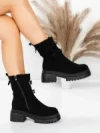 Ghete Dama cu Platforma 5W80 BLACK | MEI