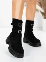 Ghete Dama cu Platforma 5W80 BLACK | MEI