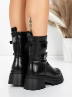 Ghete Dama cu Platforma 5W80 BLACK | MEI