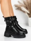 Ghete Dama cu Platforma 5W80 BLACK | MEI