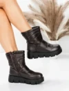 Ghete Dama Imblanite 5XJ88 DARK BROWN | MEI