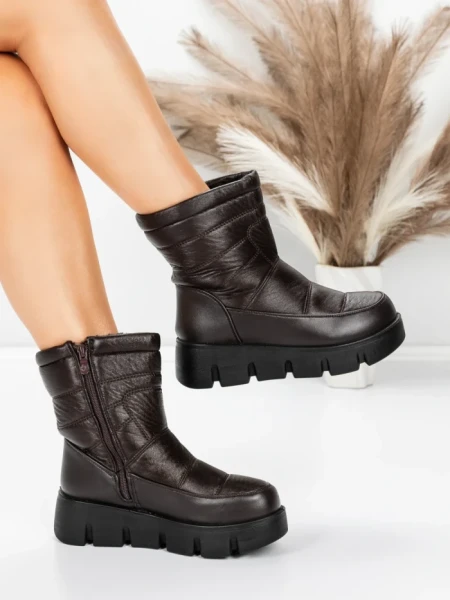 Ghete Dama Imblanite 5XJ88 DARK BROWN | MEI