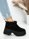 Ghete Dama din piele naturala 5W70 BLACK | PANTOFUL