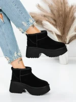 Ghete Dama din piele naturala 5W70 BLACK | PANTOFUL