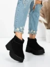 Ghete Dama din piele naturala 5W70 BLACK | PANTOFUL