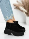 Ghete Dama din piele naturala 5W70 BLACK | PANTOFUL