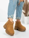 Ghete Dama din piele naturala 5W70 YELLOW | PANTOFUL