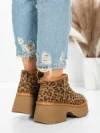 Ghete Dama din piele naturala 5W70 LEOPARD PRINT | PANTOFUL