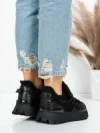 Pantofi Casual Dama din piele naturala 58W26 BLACK | PANTOFUL