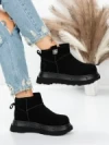 Ghete Dama din piele naturala 58W28 BLACK | PANTOFUL