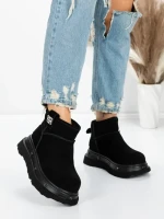 Ghete Dama din piele naturala 58W28 BLACK | PANTOFUL