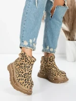 Ghete Dama din piele naturala 58W28 LEOPARD PRINT | PANTOFUL