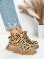 Ghete Dama din piele naturala 58W28 LEOPARD PRINT | PANTOFUL